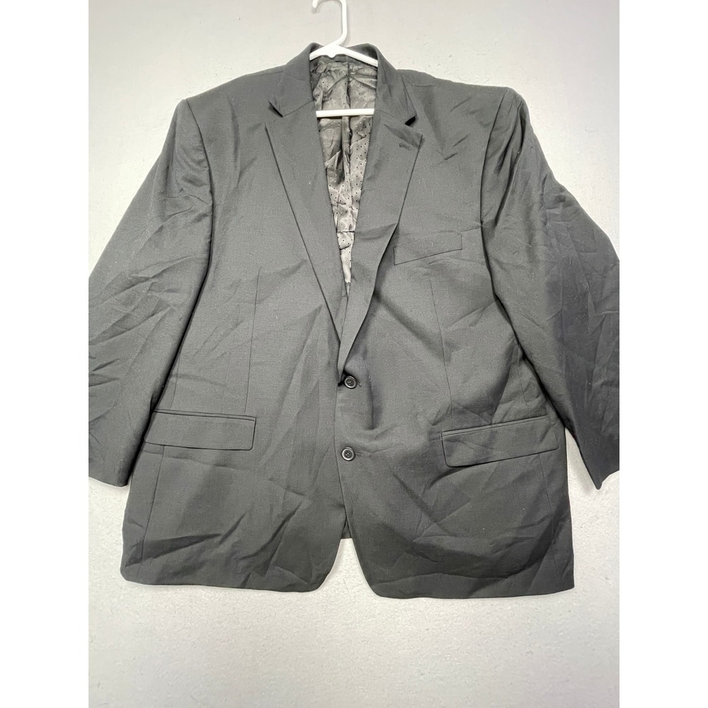 Michael Strahan Blazer Wool Blend Charcoal Black 50R Mens